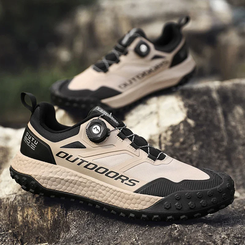 Climbing Shoe Beginner - メンズハイキングシューズノンスリップ防水クライミングトレッキングスニーカー男性アウトドアスポーツ登山靴