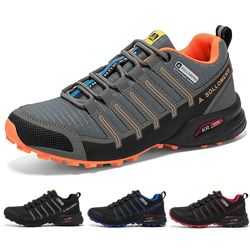Climbing Shoe Beginner - メンズ耐摩耗性ハイキングシューズ登山ウォーキングシューズ戦術トレーニングシューズ屋外通気性サイクリングシューズ