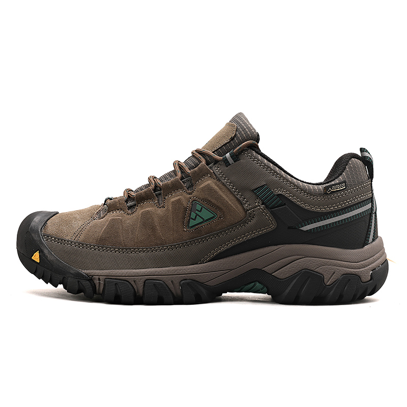 Climbing Shoe Beginner - ハイケアップ新メンズハイキングシューズ耐久性レザークライミングシューズアウトドアウォーキングスニーカーラバーソール工場出荷可能