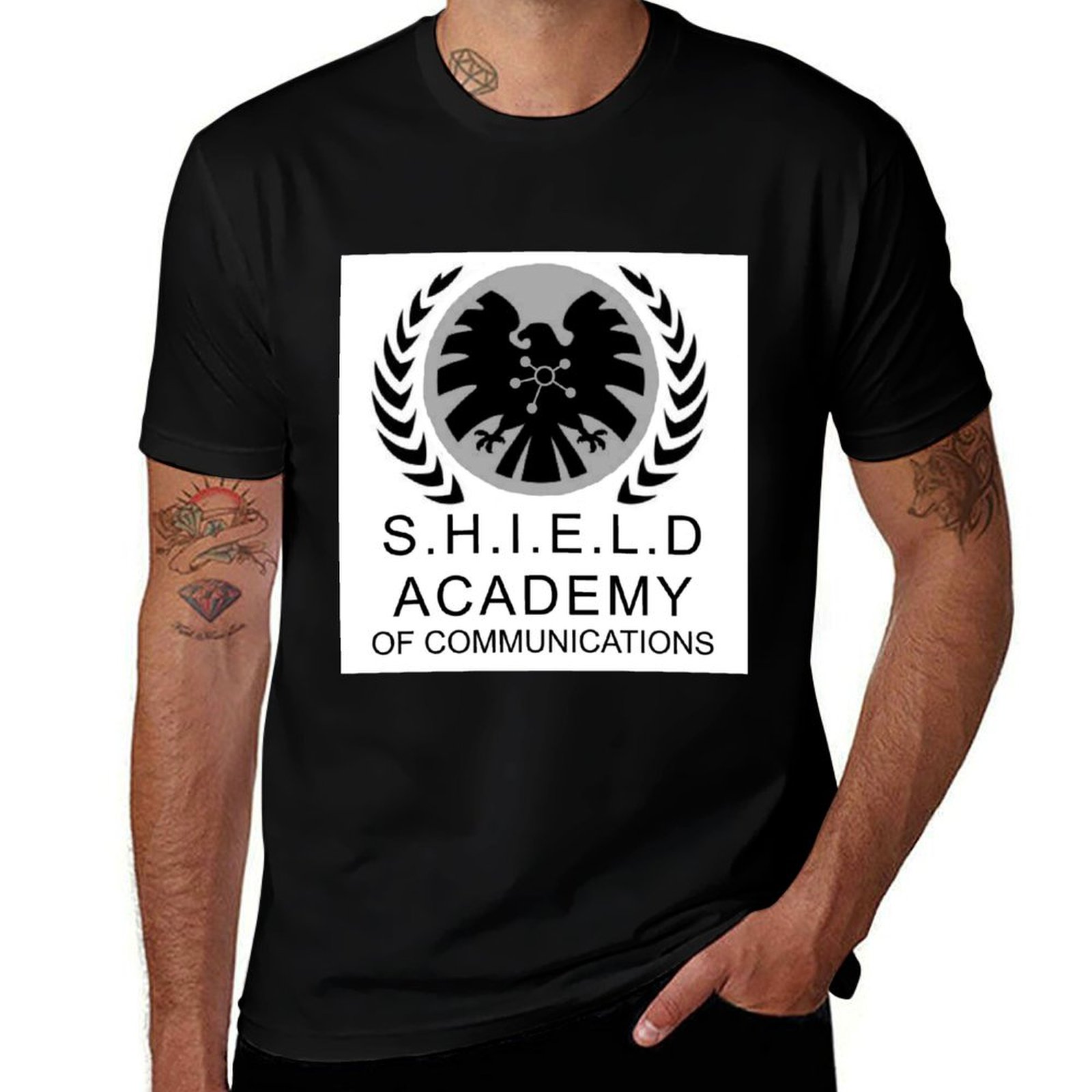 Academy Sports Outdoor - SHIELD アカデミー オブ コミュニケーションズ Tシャツ アウトドア