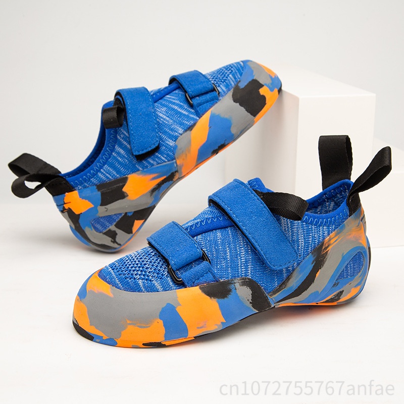 Climbing Shoe Beginner - ニューキッズロッククライミングシューズプロフェッショナル屋内屋外初心者ボルダリングトレーニングスニーカーノンスリップクライミングトレーニングシューズ