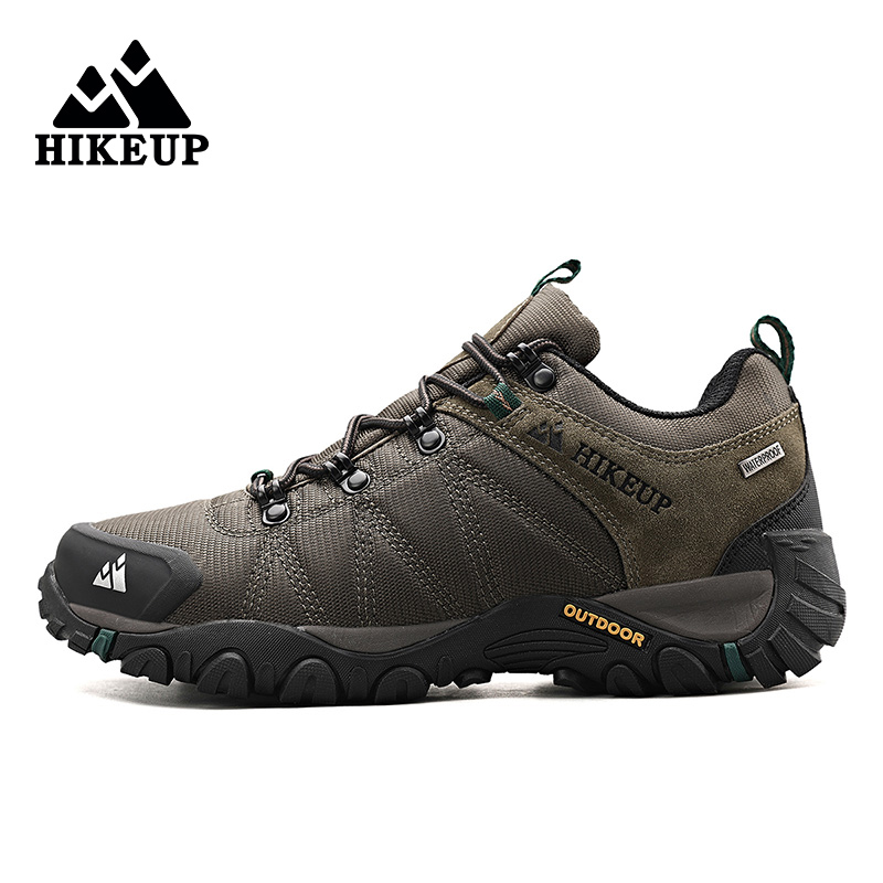Climbing Shoe Beginner - HIKEUP ノンスリップ男性ハイキングシューズ通気性屋外耐摩耗性防滴クライミング男性スニーカー観光マウンテンシューズ
