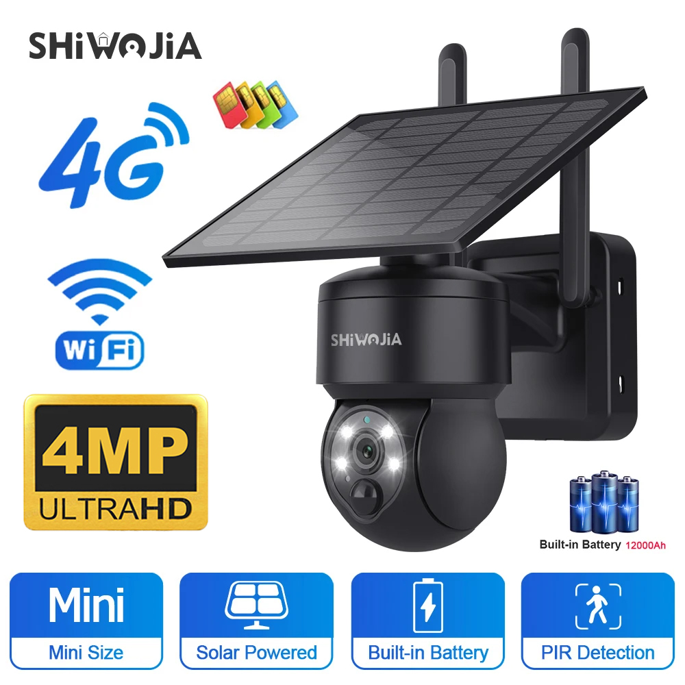 SHIWOJIA WIFI ワイヤレス PTZ ソーラーカメ - Outdoor Sport Camera のレビューと価格