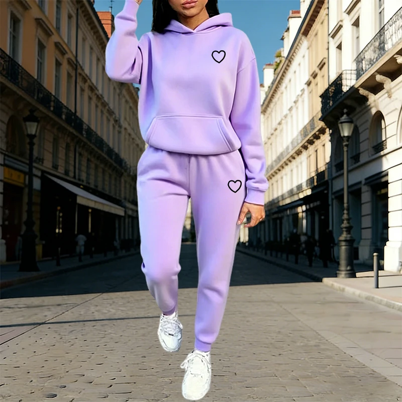 レディーストラックスーツ パーカーとスウェットパンツ 秋冬  - Outdoor Sports のレビューと価格