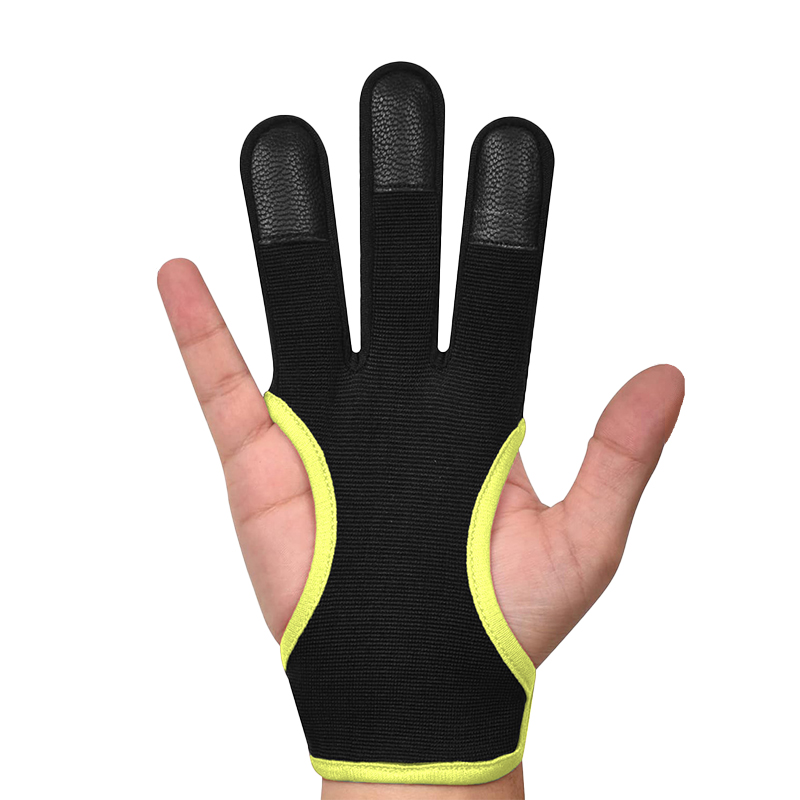 1 個アーチェリー 3 指グローブジム調節可能なハンドガード - Outdoor Sport Gloves のレビューと価格