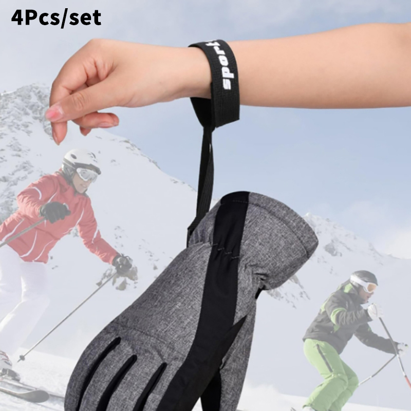 4 個スキーグローブリストストラップグローブホルダースポーツ - Outdoor Sport Gloves のレビューと価格