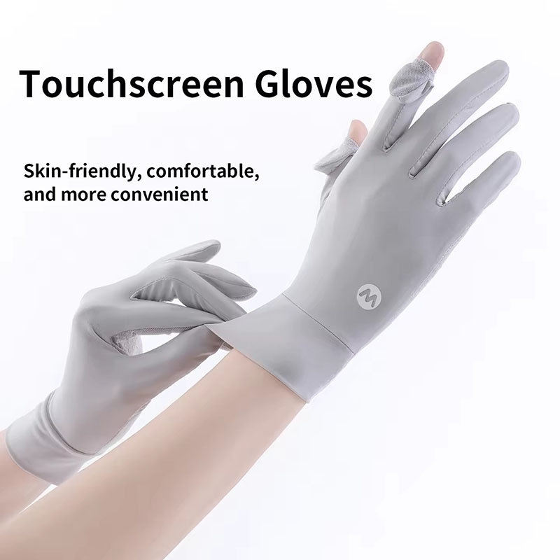 日焼け止めアイスシルク通気性手袋ユニセックス夏アウトドアスポ - Outdoor Sport Gloves のレビューと価格