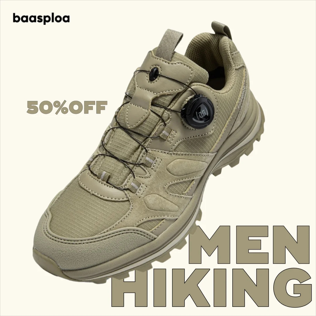 Baasploa 男性ハイキングシューズ革ブランドファッショ - Climbing Shoe Beginner のレビューと価格