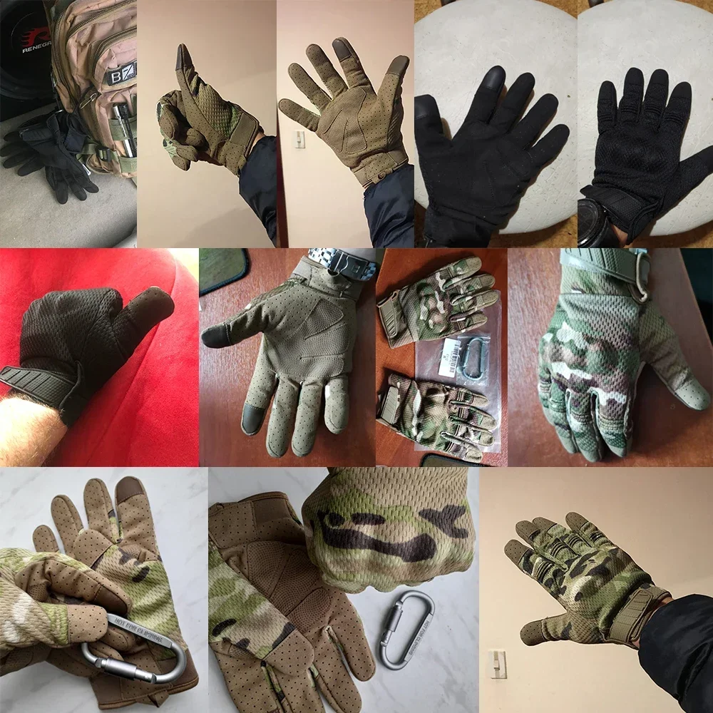 迷彩タッチスクリーン戦術手袋屋外狩猟射撃スポーツサイクリング - Outdoor Sport Gloves のレビューと価格