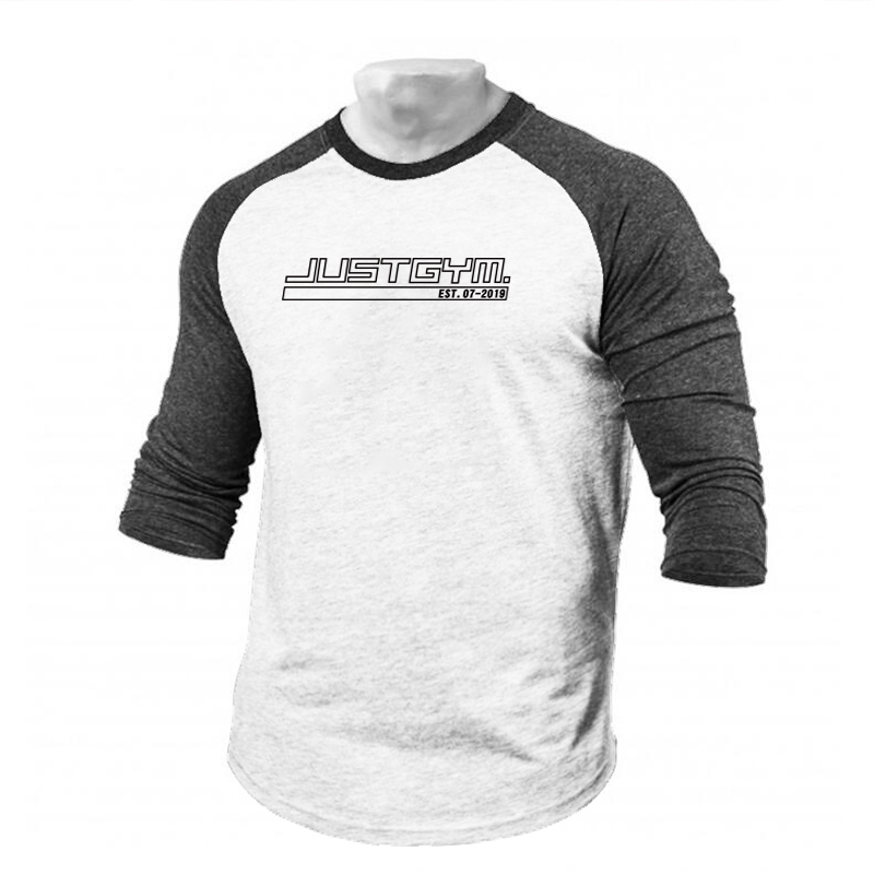 メンズ七分袖コットンランニングTシャツ,ジムウェア,フィット - Outdoor Sport Clothing Brands のレビューと価格