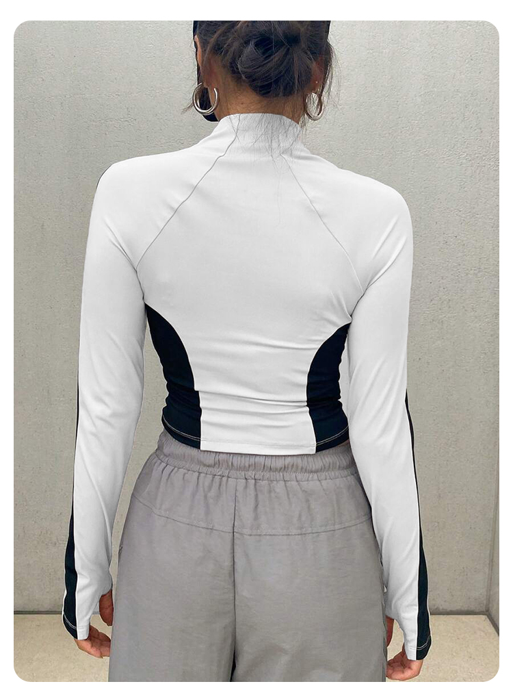 ヨガ服スタンドアップカラージャケットアウトドアスポーツ長袖女 - Outdoor Sports のレビューと価格