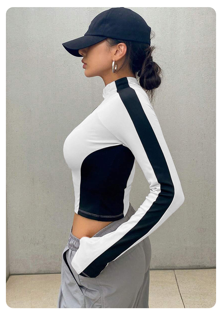 ヨガ服スタンドアップカラージャケットアウトドアスポーツ長袖女 - Outdoor Sports のレビューと価格