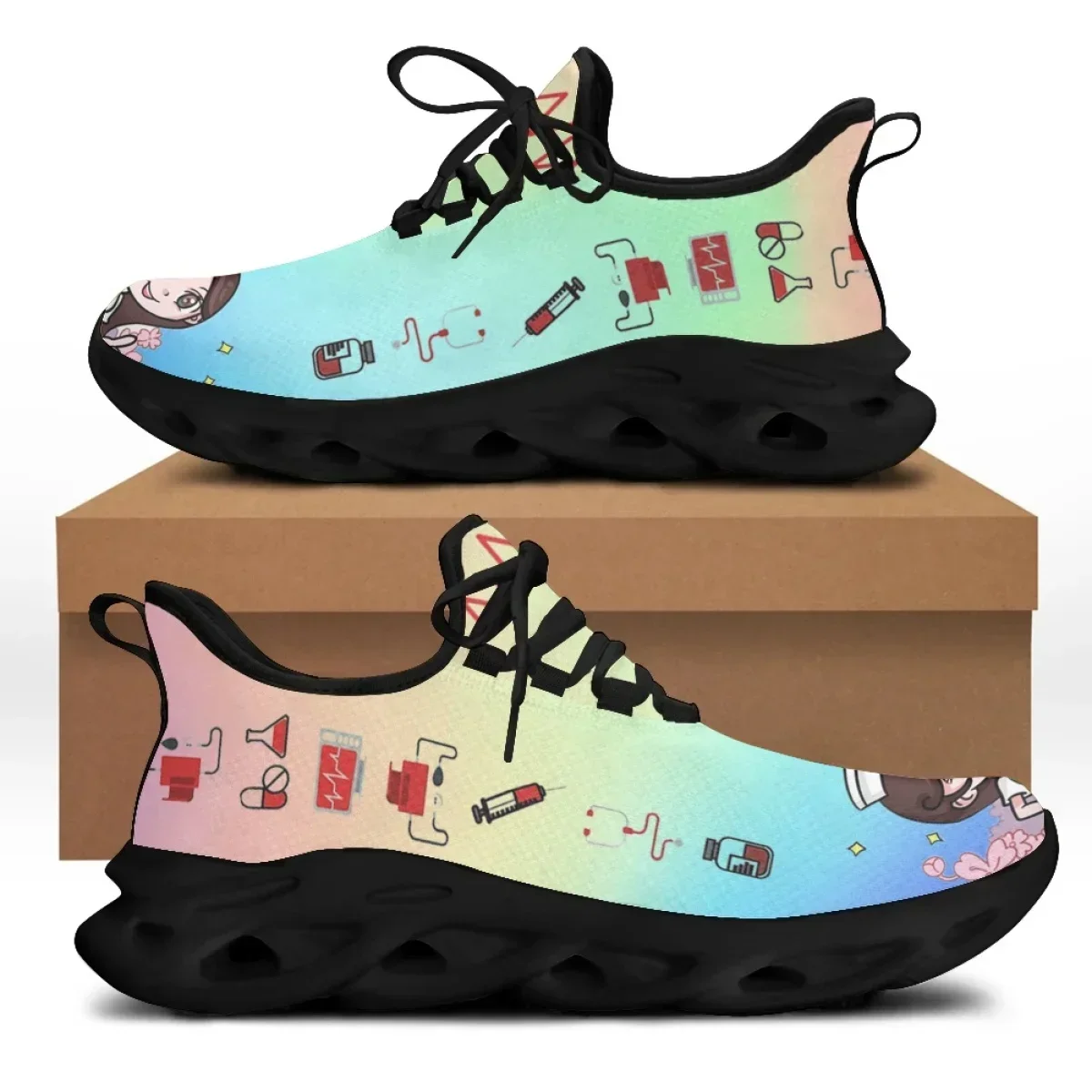 ブランドデザイン女性用医療プリントナースシューズソフトスポー - Outdoor Sport Brand のレビューと価格
