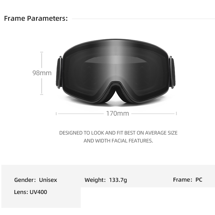 OMEKOL 真新しい二重層防曇スキーゴーグル男性女性雪スノ - Outdoor Sport Brand のレビューと価格