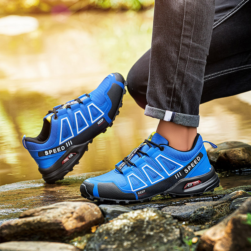男性用防水ハイキングシューズアウトドアトレーナーレースアップ - Climbing Shoe Beginner のレビューと価格
