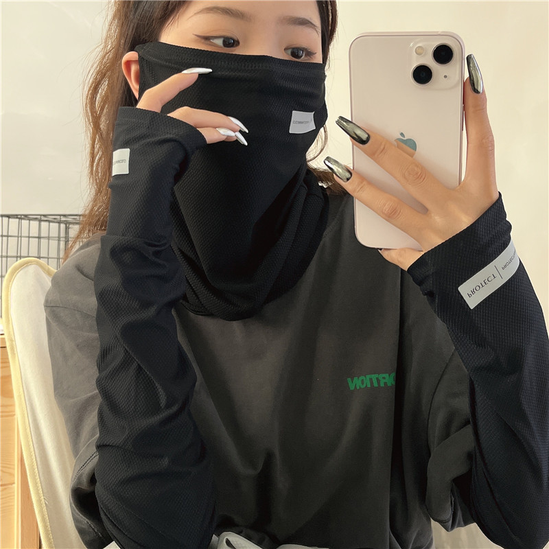 Sun UV保護アームスリーブセット、アイスシルクフェイスカ - Outdoor Sport Gloves のレビューと価格