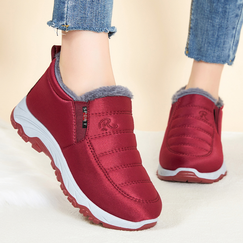 女性のための豪華なスリッポンアンクルブーツ,雪のプラットフォ - Climbing Shoe Beginner のレビューと価格