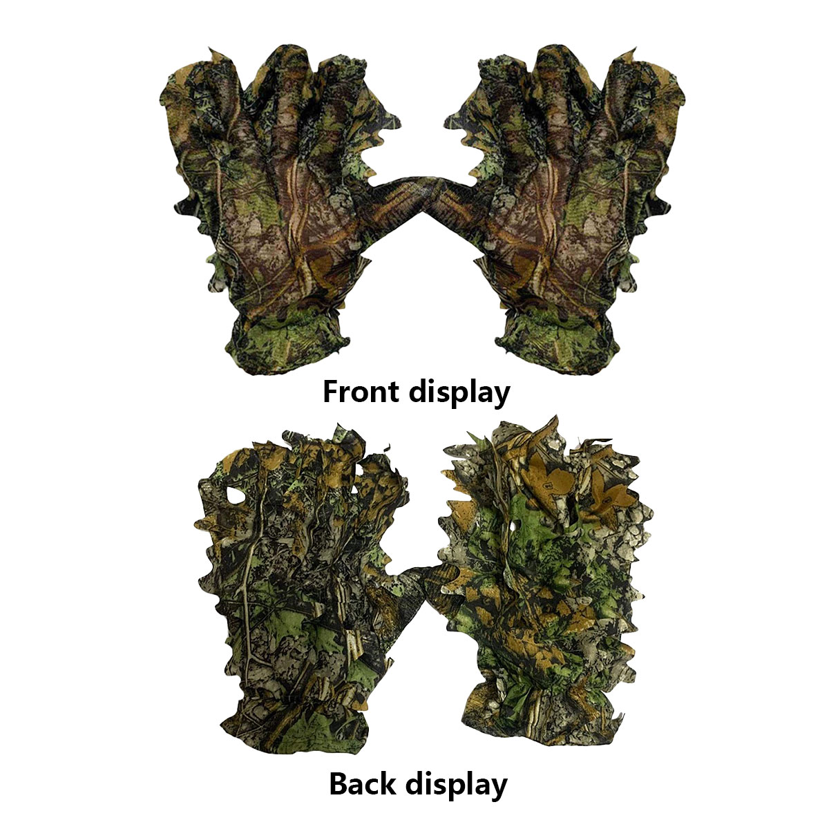 3D 迷彩葉狩猟用手袋卑劣な快適な滑り止め葉手袋狩猟撮影屋外 - Outdoor Sport Gloves のレビューと価格